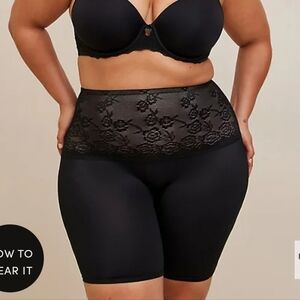 🆕️⌛️1X BLACK MICROFIBER HIGH-RISE SHORT 360° SMOOTHING PANTY⌛️